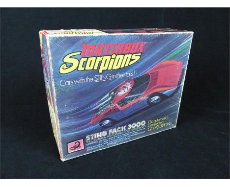 Matchbox Scorpions Sting Pack 3000, boxed with manual, missing one Speed Marshall