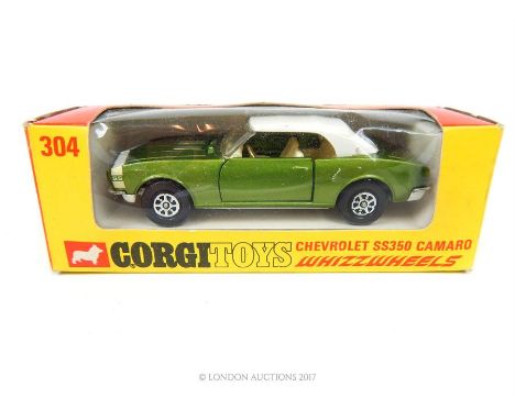 From the Percy Wilford collection: Corgi Toys Chevrolet SS350 Camaro, in a believed to be unique example of a metallic green 