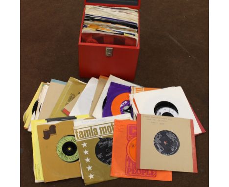 A COLLECTION OF MOSTLY 60S AND 70S SINGLES RECORDS, comprising soul, jazz, mod, ska, funk and other music genres, includes si