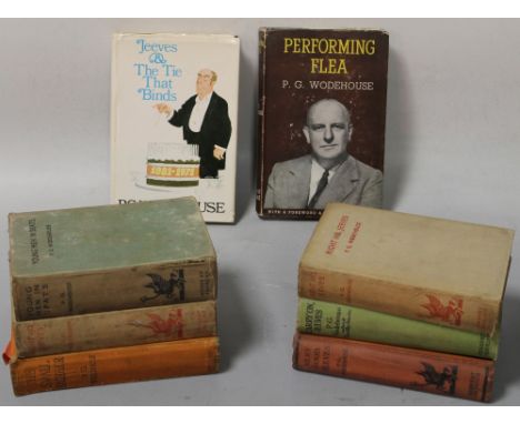 A SMALL COLLECTION OF P. G. WODEHOUSE BOOKS including some first editions (8)Buyers - for shipping pricing on this lot, visit