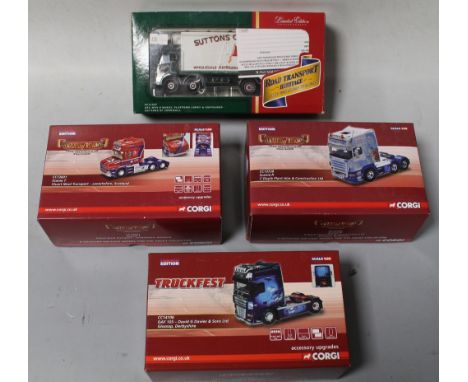 TWO BOXED CORGI 1:50 SCALE DIECAST VEHICLES FROM THE 'HAULIERS OF RENOWN' SERIES, a Scania T Stuart Nicol Transport and Scani