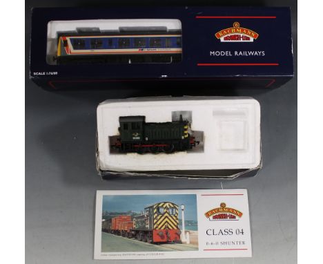 TWO BOXED BACHMANN 'BRANCH LINE' 00 GAUGE LOCOMOTIVES, to include D2280 Class 04 0-6-0 Diesel shunter and Class 108 DMU 2-car