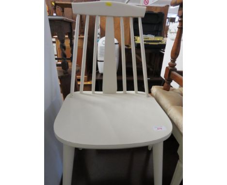 CREAM PAINTED STICK BACK CHAIR AND UPHOLSTER DRESSING TABLE STOOL*