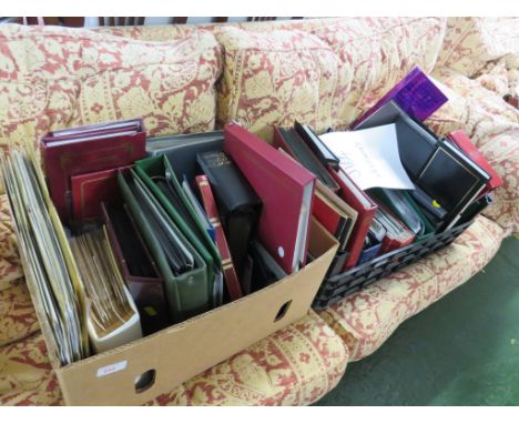 LARGE SELECTION OF VINTAGE AND MODERN POSTCARDS CONTAINED WITHIN VARIOUS ALBUMS. (TWO BOXES), TOLKION CENTENARY FRANK STAMPS 