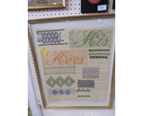 FRAMED AND GLAZED 19TH CENTURY NEEDLEWORK SAMPLER BY 'ROSA TUCKER FEB 15 1879', TOGETHER WITH TWO OTHER FRAMED AND GLAZED NEE