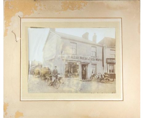 OF LOCAL INTEREST: HAWKINS THE STORY OF ALTON, IN HAMPSHIRE, 1ST EDN., 1973, EDWARDIAN PHOTOGRAPH 'ALTON MOTOR &amp; CYCLE WO