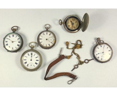 VICTORIAN POCKET WATCH WITH A CIRCULAR WHITE ENAMELLED DIAL AND SECONDS DIAL ENCLOSING A KEYWIND MOVEMENT BY PADBURY, LYMINGT