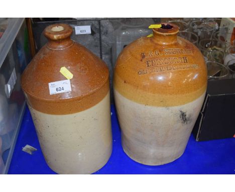 Two ceramic flagons to include examples by J &amp; G Stewart of Edinburgh