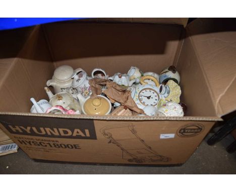 A further large box of various assorted ceramic and porcelain teapots, various makers, manufacturers etc