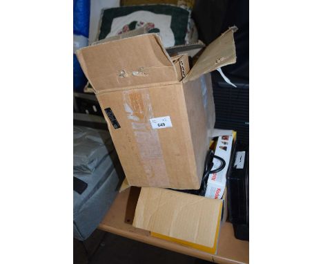 Two boxes to include vintage Avo meter models 7 and 7 x MkII in cardboard box together with Kodak camera printer and photogra