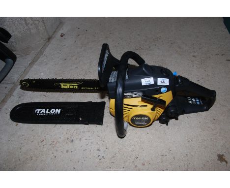 Talon chainsaw with 16'' cutter bar, working at time of lotting, chain brake working.