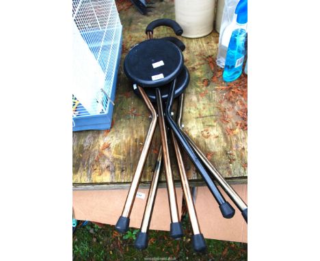 Two walking stick/seats.
