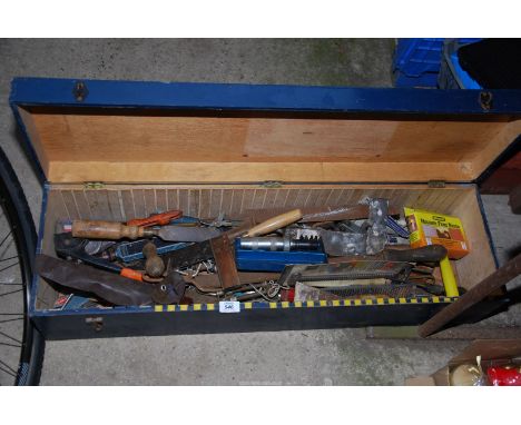 A large box of woodworking tools.