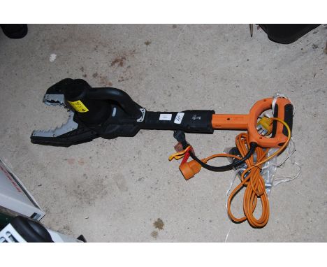 A chainsaw operated pruner.