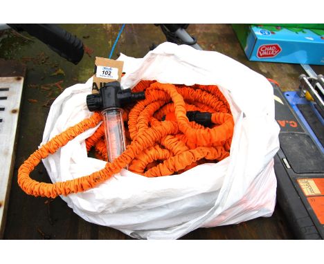 A retractable hose pipe.