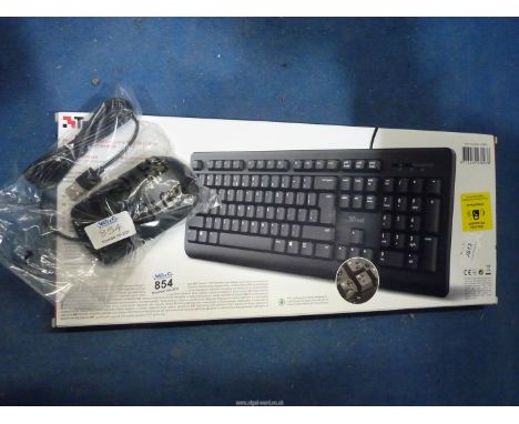 A "Trust" keyboard and mouse.