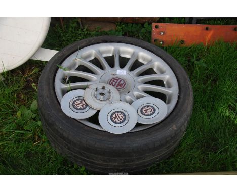 Aluminium wheel and tyre for MG 225/45 R18.