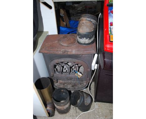 A cast iron Jotul No. 3 Woodburner with 6'' flue, (no glass present).