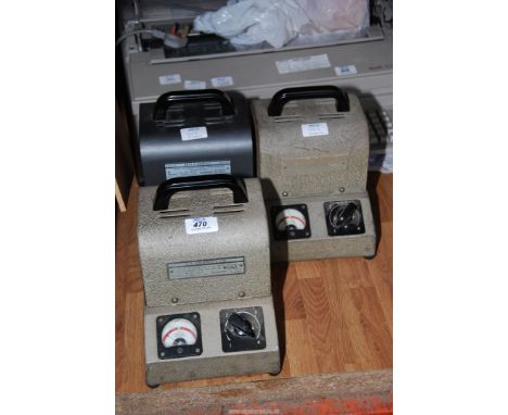 Vintage Cine interest: Three G.B. Bell & Howell Projector voltage Transformers.