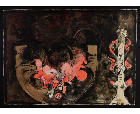 GRAHAM SUTHERLAND rare limited edition (36/75) lithograph - entitled 'L'inferno', signed fully in pencil, 51 x 67cms