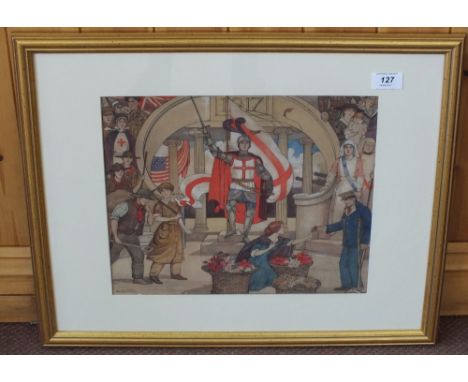 A Delacroix print 'Fishwives' plus two other pictures