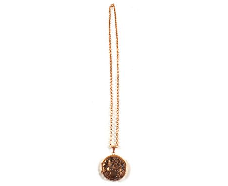 A 9ct Rose Gold locket and chain