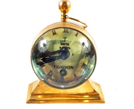 A Brass Smiths eight day ball clock