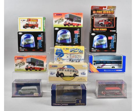 A Collection of Corgi Boxed Diecast Buses and Lorries 