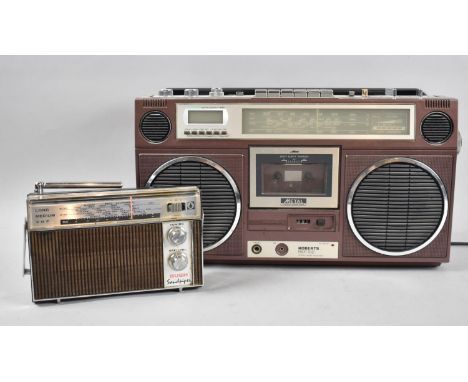 A Vintage Roberts RSR100 Stereo Radio Recorder and a Bush Sandpiper Radio 