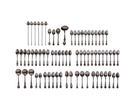 Sterling Silver Assortment  Including spoons and ladles in various patterns, shapes, sizes and makers (all marked '925' / 'st