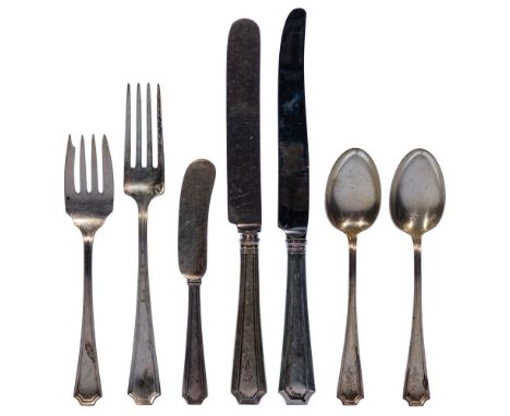 Gorham Fairfax Sterling Silver Flatware Assortment  (53) items including (8) 8.625-inch old French knives, (4) 8.75-inch mode