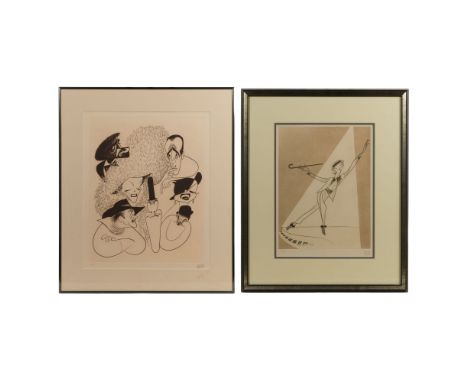 Al Hirschfeld (American, 1903-2003) 'Hollywood' and 'Fred Astaire' Etchings  (2) undated, signed lower right, #166/175 and #3