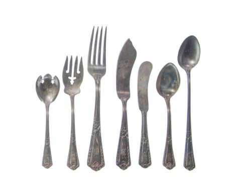 Reed &amp; Barton Heritage Sterling Silver Flatware Assortment  (48) items including (7) 5.75-inch individual butter knives, 