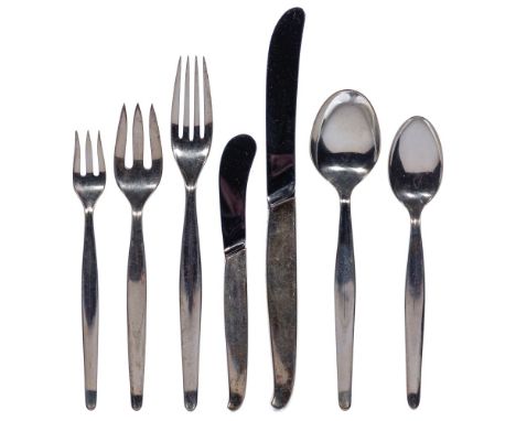 Towle Contour Sterling Silver Flatware Service  (61) pieces including (8) 8.75-inch dinner knives, (8) 6-inch individual butt