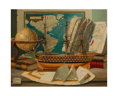 Charles Cerny (Czech, 1892-1965) Oil on Canvas  Undated, signed lower left, inscribed '34/63' lower left, depicting a still l