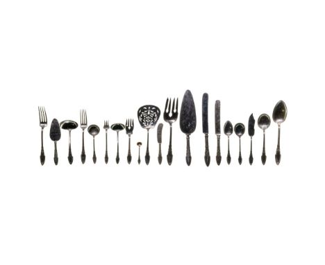 Watson Company Lady Wellesley Sterling Silver Flatware Assortment  (156) items including (12) 9.625-inch knives, (12) 8.5-inc