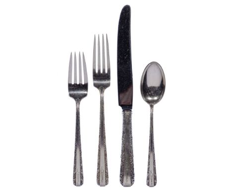 Towle Candlelight Sterling Silver Flatware Assortment  (50) items including (8) 8.75-inch knives, (7) 7.375-inch dinner forks