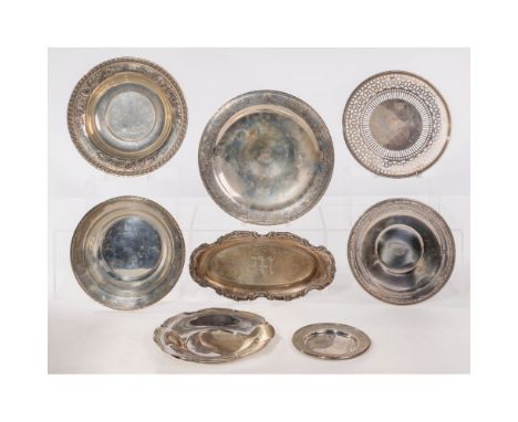 R. Wallace &amp; Sons Sterling Silver Hollowware Assortment  (8) items consisting of (6) having the deer head mark including 