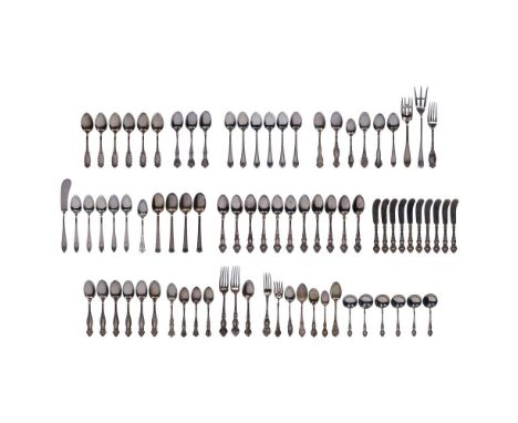 Jennings Sterling Silver Flatware Assortment  Including knives, forks, spoons and serving pieces from various patterns in var