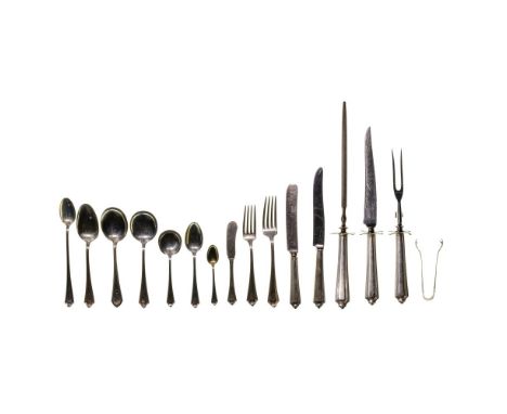 Gorham Plymouth Sterling Silver Flatware Assortment  (131) items including (13) 9-inch dinner knives, (12) 8.5-inch luncheon 