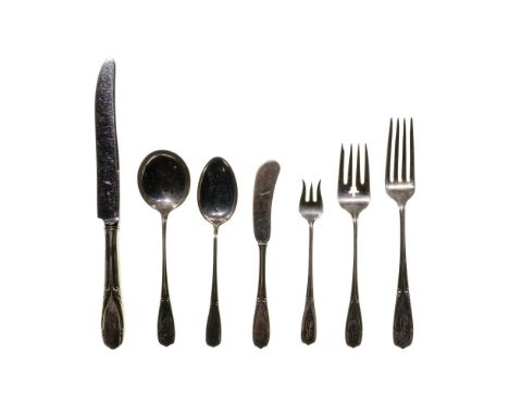 Sterling Silver Flatware Assortment  (94) items including (12) 8.875-inch dinner knives, (12) 5.875-inch individual butter kn