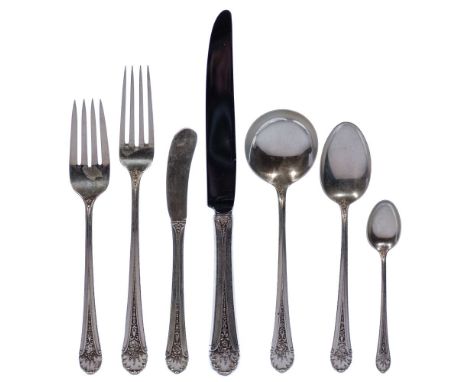 Towle Royal Windsor Sterling Silver Flatware Assortment  (93) items including (12) 9.75-inch knives, (12) 6-inch individual b