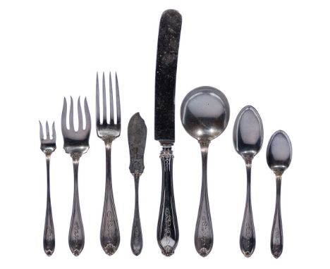 International Silver Margaret (Old) Sterling Silver Flatware Assortment  (51) items including (5) 9.75-inch dinner knives, (6