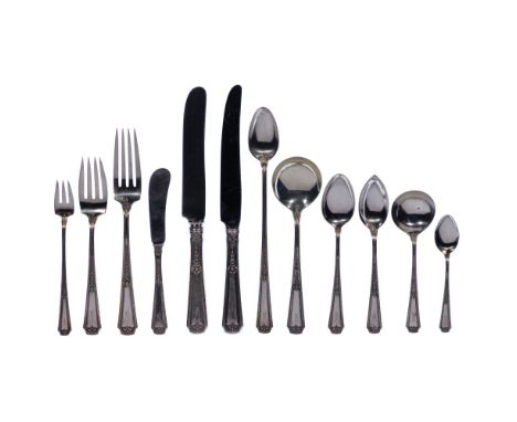 Towle Louis XIV Sterling Silver Flatware Assortment  (221) pieces including (9) 8.75-inch dinner knives, (12) 8.75-inch old F