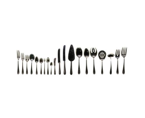 Gorham Studio Sterling Silver Flatware  (152) items including (12) 9.5-inch dinner knives, (12) 8.5-inch luncheon knives, (12