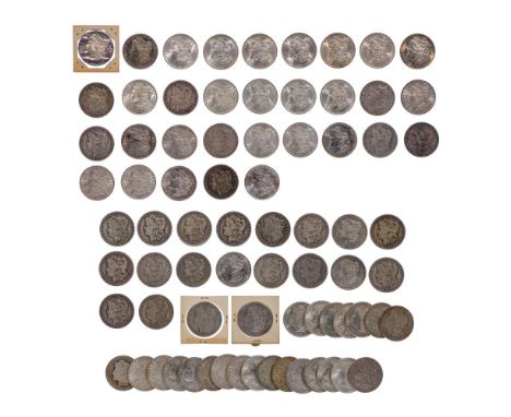 Morgan $1 Assortment  $75.00 face value US 90% silver  Property from: a Private Collector, Illinois  Category: Dollars &gt; M