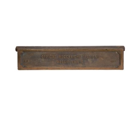 Officine Meccaniche Italiane Brass Railway Step sign  (6) items including a cast 'Officine Meccaniche Italiane / Reggio Emili