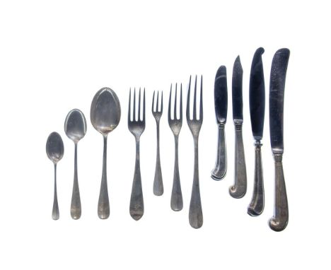 Sterling Silver Flatware Assortment  (39) items including knives, forks, spoons and a serving utensil, most marked Steiff; to