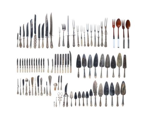 Sterling Silver Weighted Serving Utensil Assortment  Approximately (88) items of mixed patterns from various makers, includin