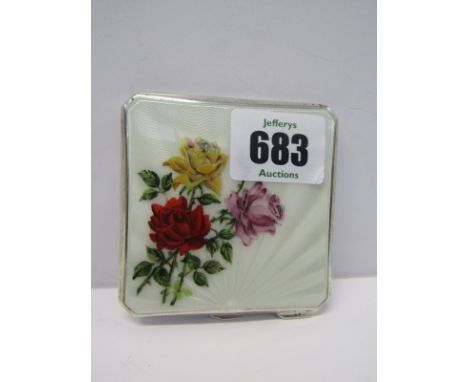 FLORAL ENAMELLED HM LADIES COMPACT